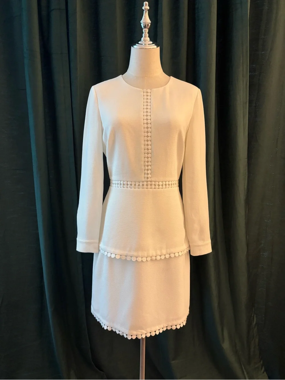 Club Monaco White Long-Sleeve Dress - Picture 1 of 9